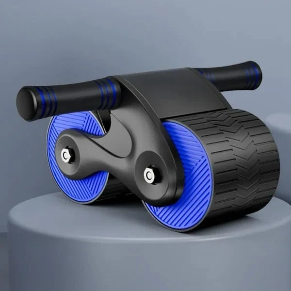 Ab Roller Double-Spring Rebound Phone Stand & Foldable Handles