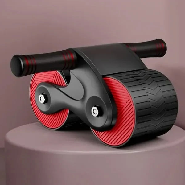 Ab Roller Double-Spring Rebound Phone Stand & Foldable Handles