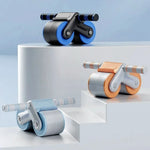 Ab Roller Non-Slip Wheels Automatic Recoil Adjustable Resistance