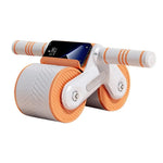 Ab Roller Non-Slip Wheels Automatic Recoil Adjustable Resistance