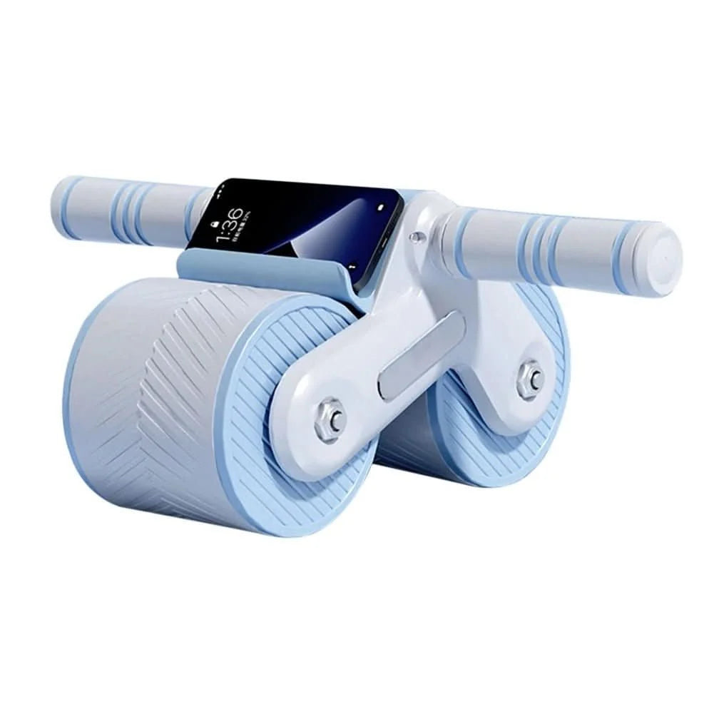 Ab Roller Non-Slip Wheels Automatic Recoil Adjustable Resistance
