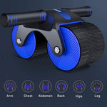 Ab Roller Non-Slip Wheels Automatic Recoil Adjustable Resistance