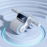 Ab Roller Non-Slip Wheels Automatic Recoil Adjustable Resistance