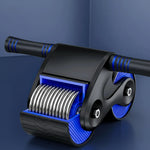 Ab Roller Non-Slip Wheels Automatic Recoil Adjustable Resistance