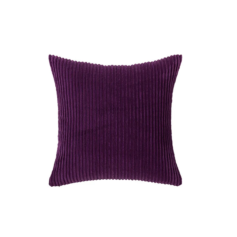 Accent Pillow Cover Deep-Channel Ribbed Corduroy Concealed Zipper