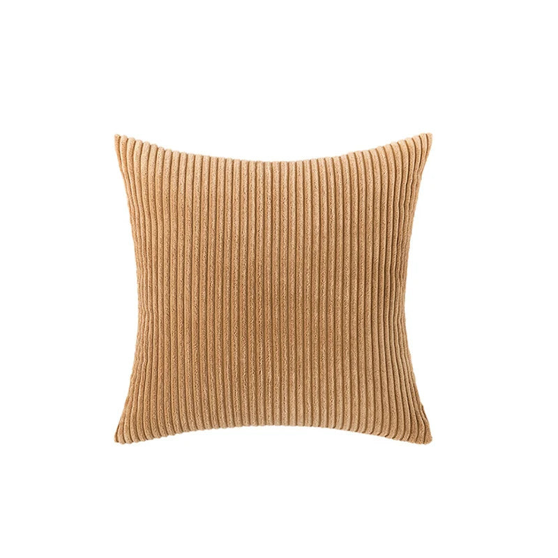 Accent Pillow Cover Deep-Channel Ribbed Corduroy Concealed Zipper