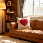 Accent Pillow Cover Tufted Hooked Texture & Tassel Corners