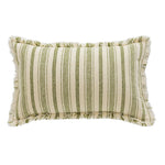 Accent Pillow Handwoven Cotton Fringed Stripe Removable Cover