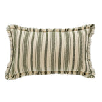 Accent Pillow Handwoven Cotton Fringed Stripe Removable Cover