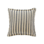 Accent Pillow Handwoven Cotton Fringed Stripe Removable Cover