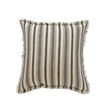 Accent Pillow Handwoven Cotton Fringed Stripe Removable Cover