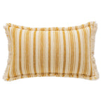 Accent Pillow Handwoven Cotton Fringed Stripe Removable Cover