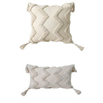 Accent Pillow Set Pom-Pom Tufted Hand-Knotted Tassels