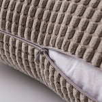 Accent Pillow Set Waffle-Grid Chenille Removable Zip Covers