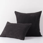 Accent Pillow Set Waffle-Grid Chenille Removable Zip Covers
