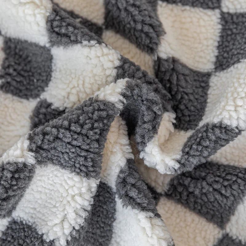 Accent Pillow Ultra-Soft Sherpa Checkered