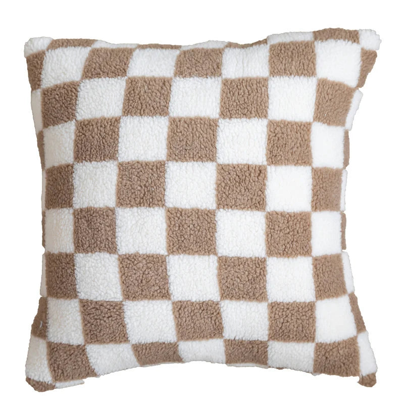 Accent Pillow Ultra-Soft Sherpa Checkered