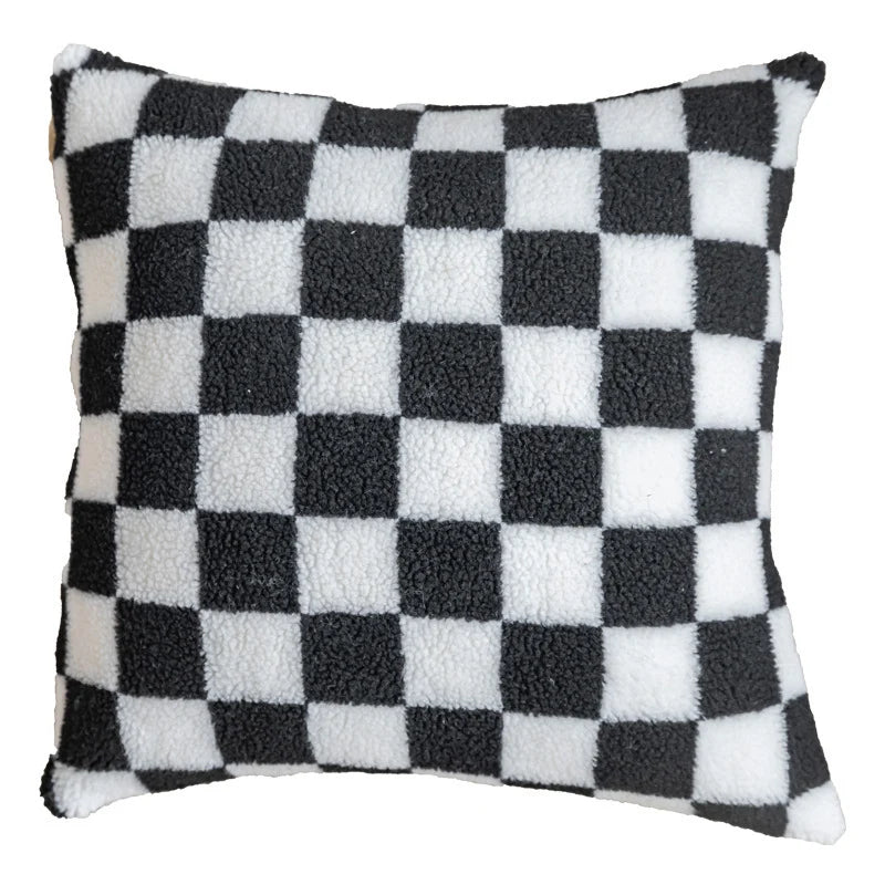 Accent Pillow Ultra-Soft Sherpa Checkered