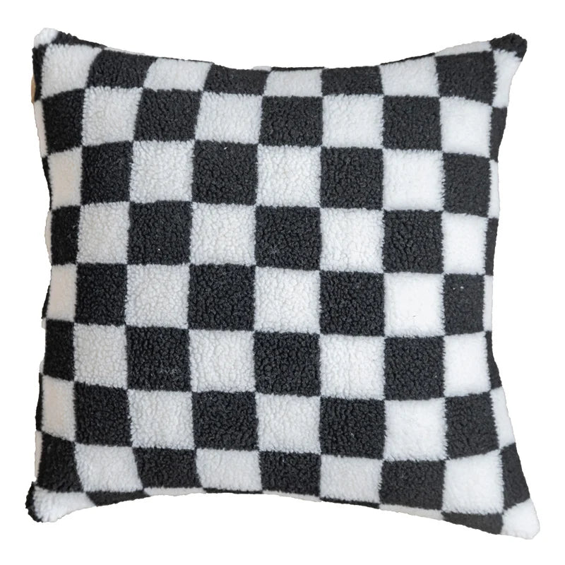 Accent Pillow Ultra-Soft Sherpa Checkered