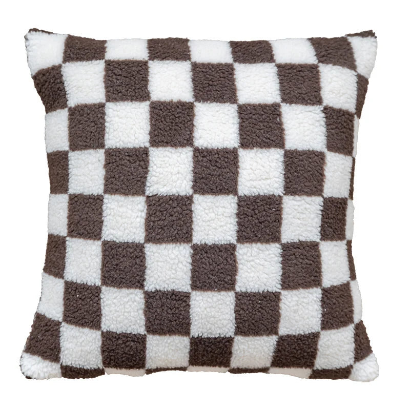 Accent Pillow Ultra-Soft Sherpa Checkered
