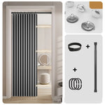 Accordion Door Curtain Magnetic Closure No-Drill Installation