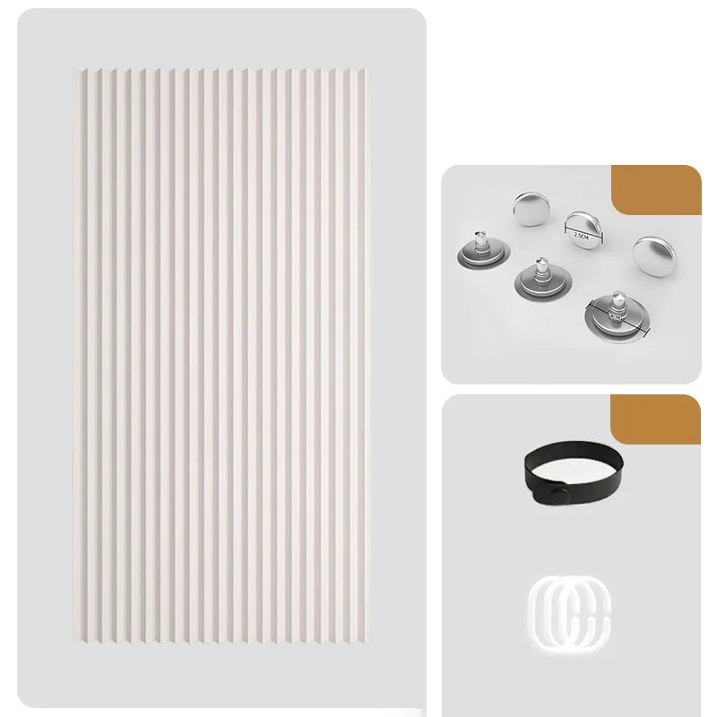 Accordion Door Curtain Magnetic Closure No-Drill Installation