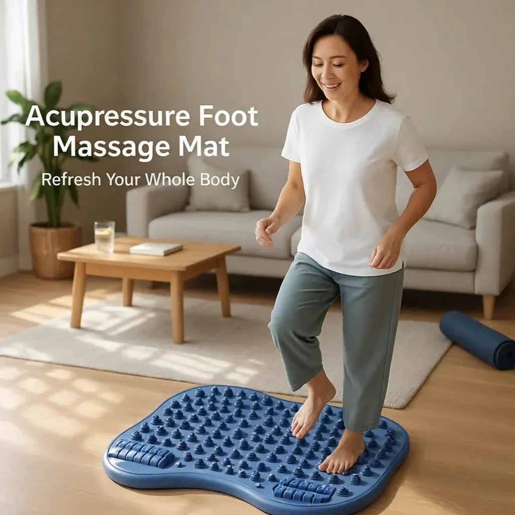 Acupressure Foot Massage Mat Roller Reflexology Pain Relief & Circulation