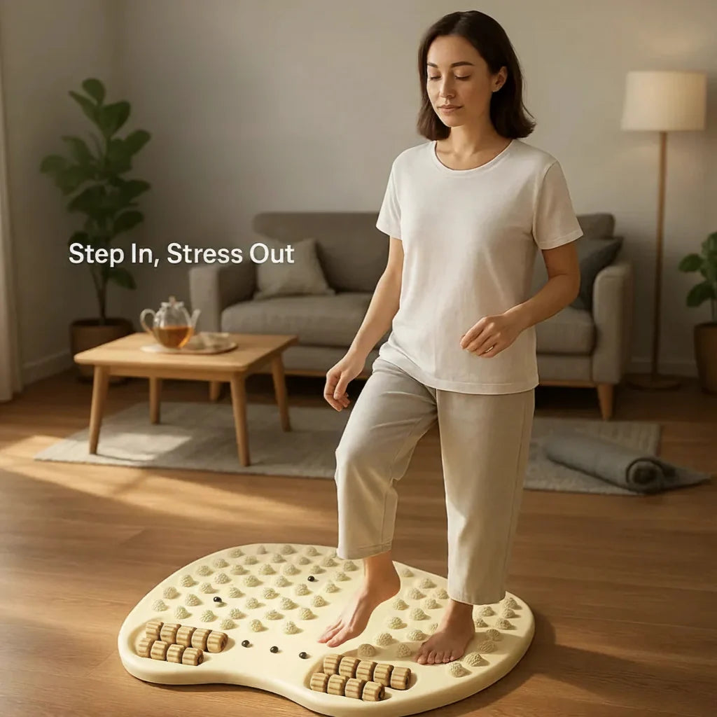 Acupressure Foot Massage Mat Roller Reflexology Pain Relief & Circulation