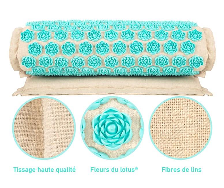 Acupressure Mat Set Cotton Pillow & Carry Bag