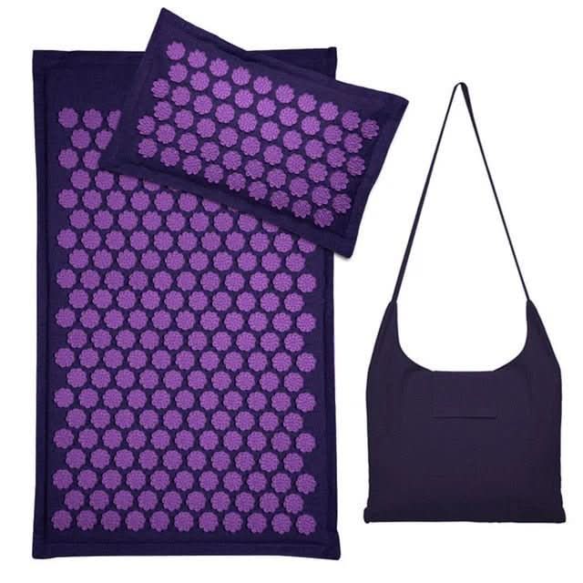 Acupressure Mat Set Cotton Pillow & Carry Bag