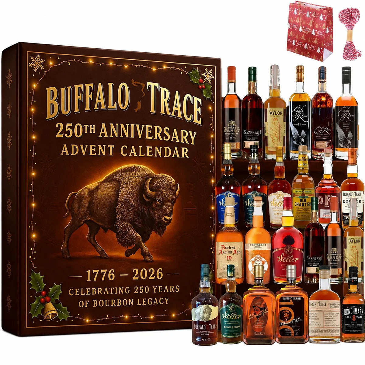 Advent Calendar 24 Acrylic Whiskey Bottle Ornaments