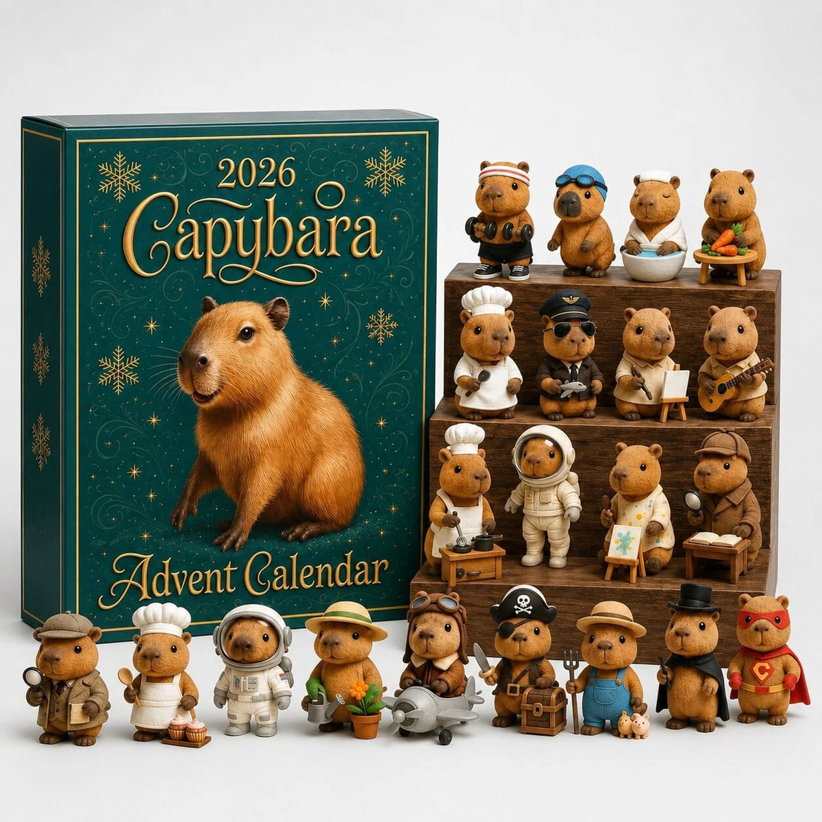 Advent Calendar 24 Collectible Capybara Figures