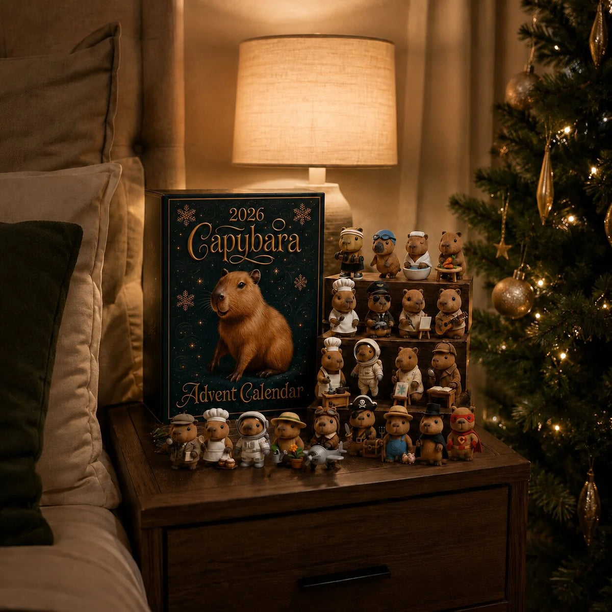 Advent Calendar 24-Day Capybara Countdown Festive Designs
