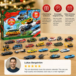 Advent Calendar 24 Die-Cast Toy Cars for Christmas Countdown