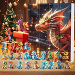 Advent Calendar 24 Dragon Pendants Numbered Compartments