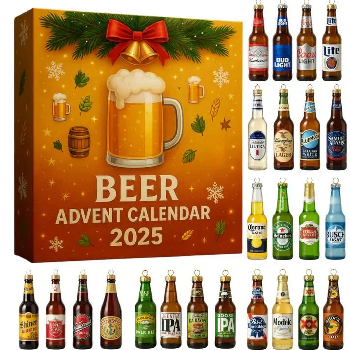 Advent Calendar 24 Mini Bottles Christmas Tree Ornaments