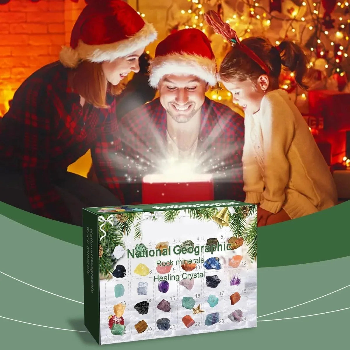 Advent Calendar 24 Natural Gemstones Information Booklet