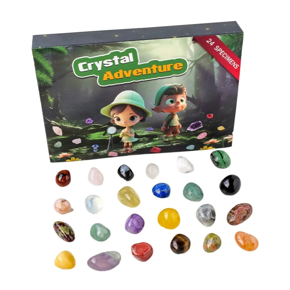 Advent Calendar 24 Natural Gemstones Information Booklet