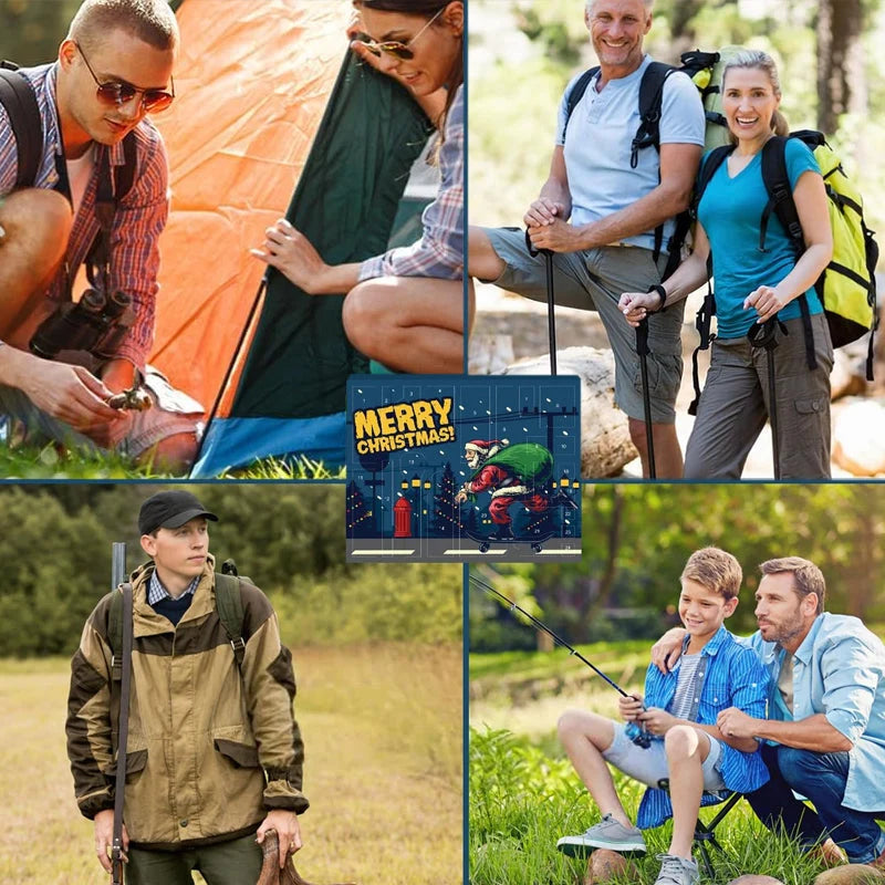 Advent Calendar 24-Piece Outdoor Survival Gear Set