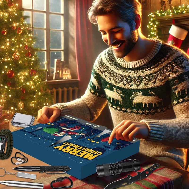 Advent Calendar 24-Piece Outdoor Survival Gear Set