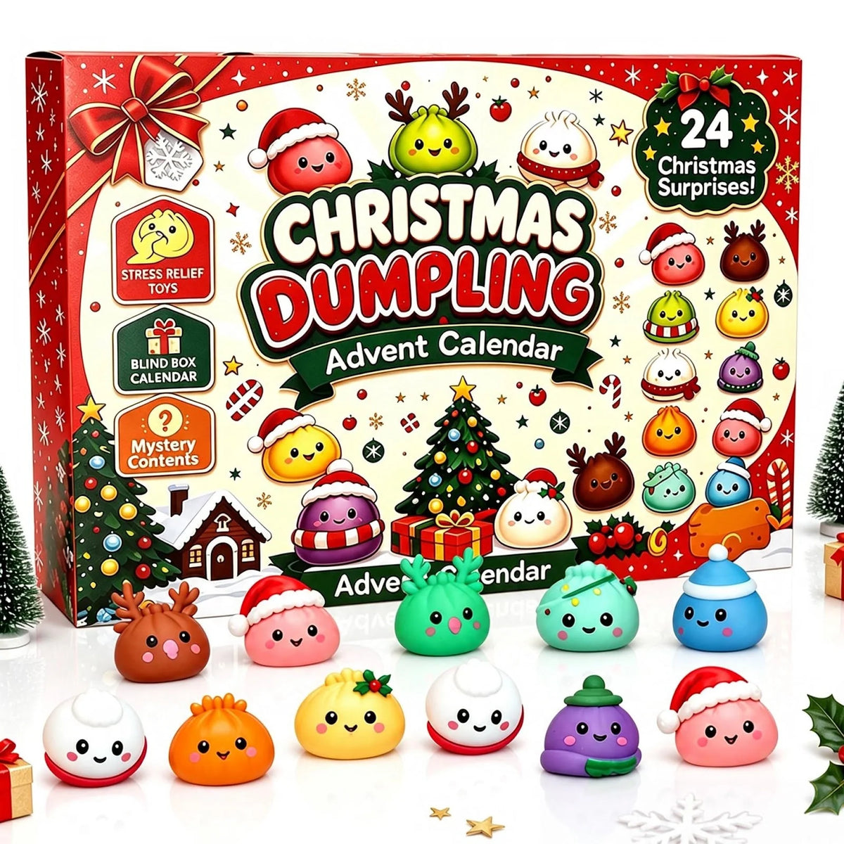 Advent Calendar 24 Soft TPR Squeeze Figures