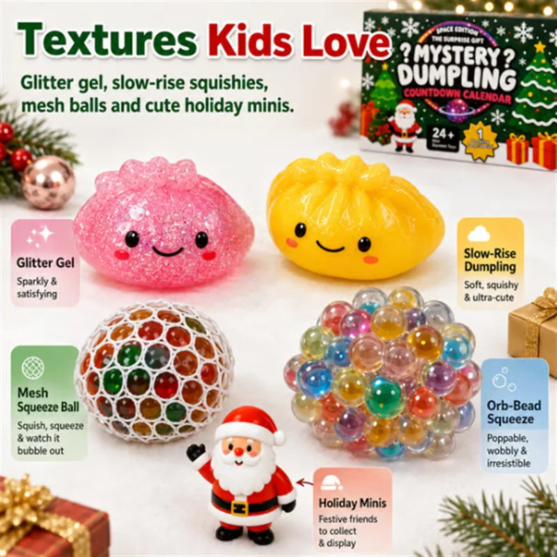 Advent Calendar 24 Squishy Toys Christmas Countdown