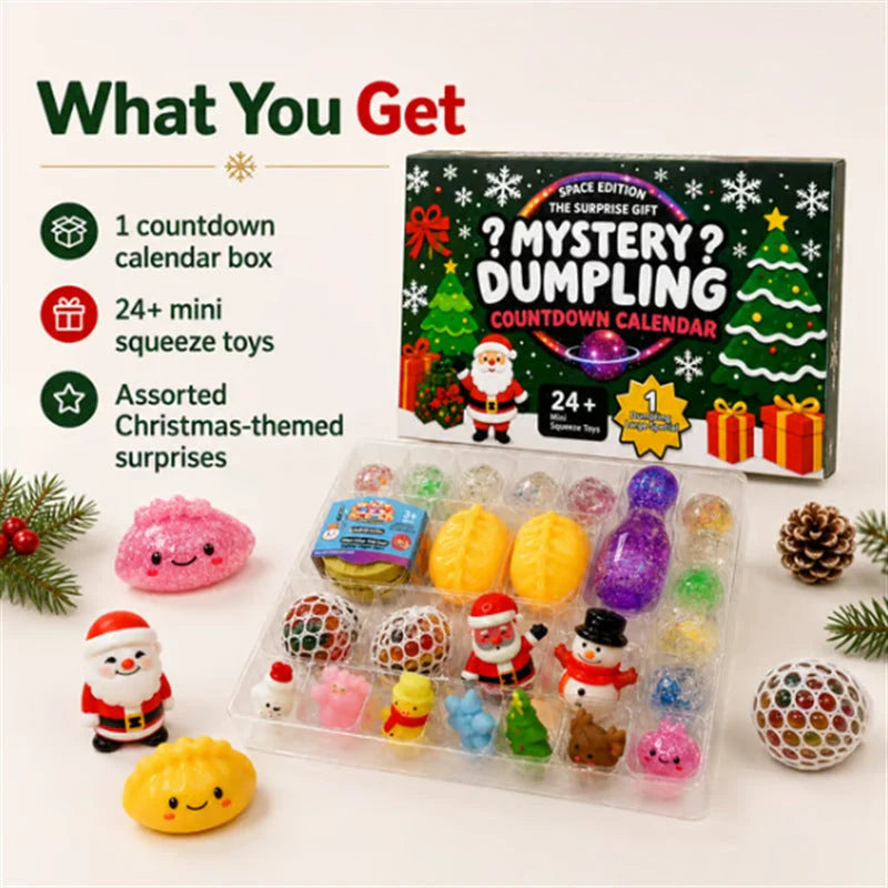 Advent Calendar 24 Squishy Toys Christmas Countdown