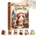 Advent Calendar Acrylic 24 Guinea Pig Ornaments Hangable Display