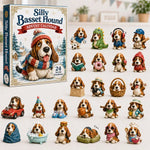 Advent Calendar Basset Hound Acrylic Ornaments Set of 24
