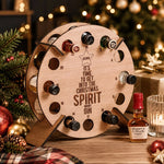 Advent Calendar Bottle Holder Wooden 24-Slot Countdown Display
