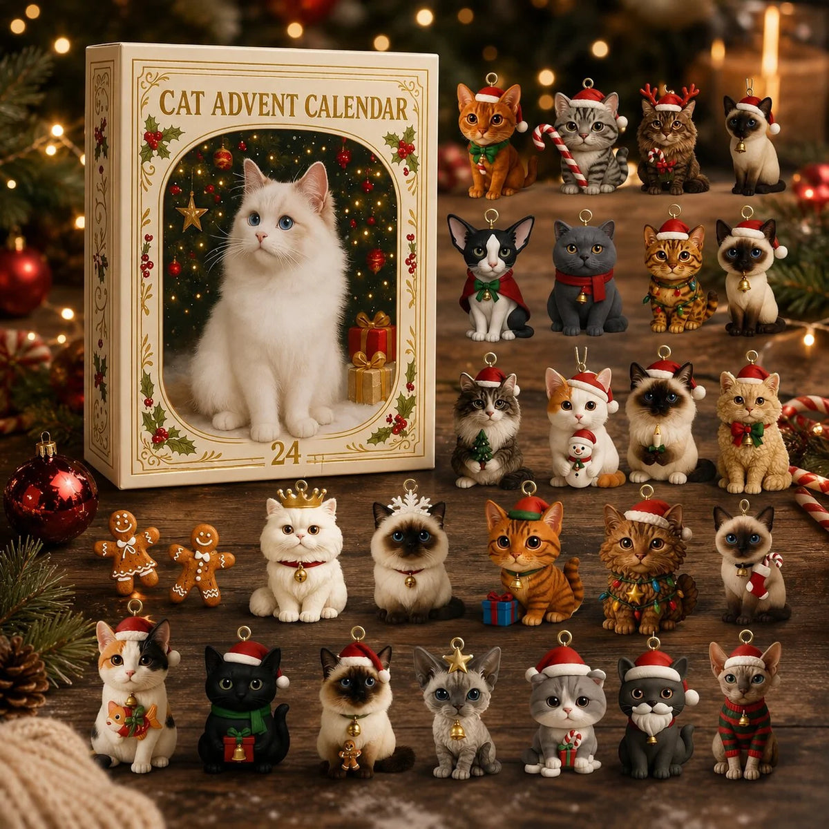 Advent Calendar Cat Figurines Set of 24