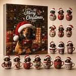 Advent Calendar Dachshund 24 Daily Ornaments