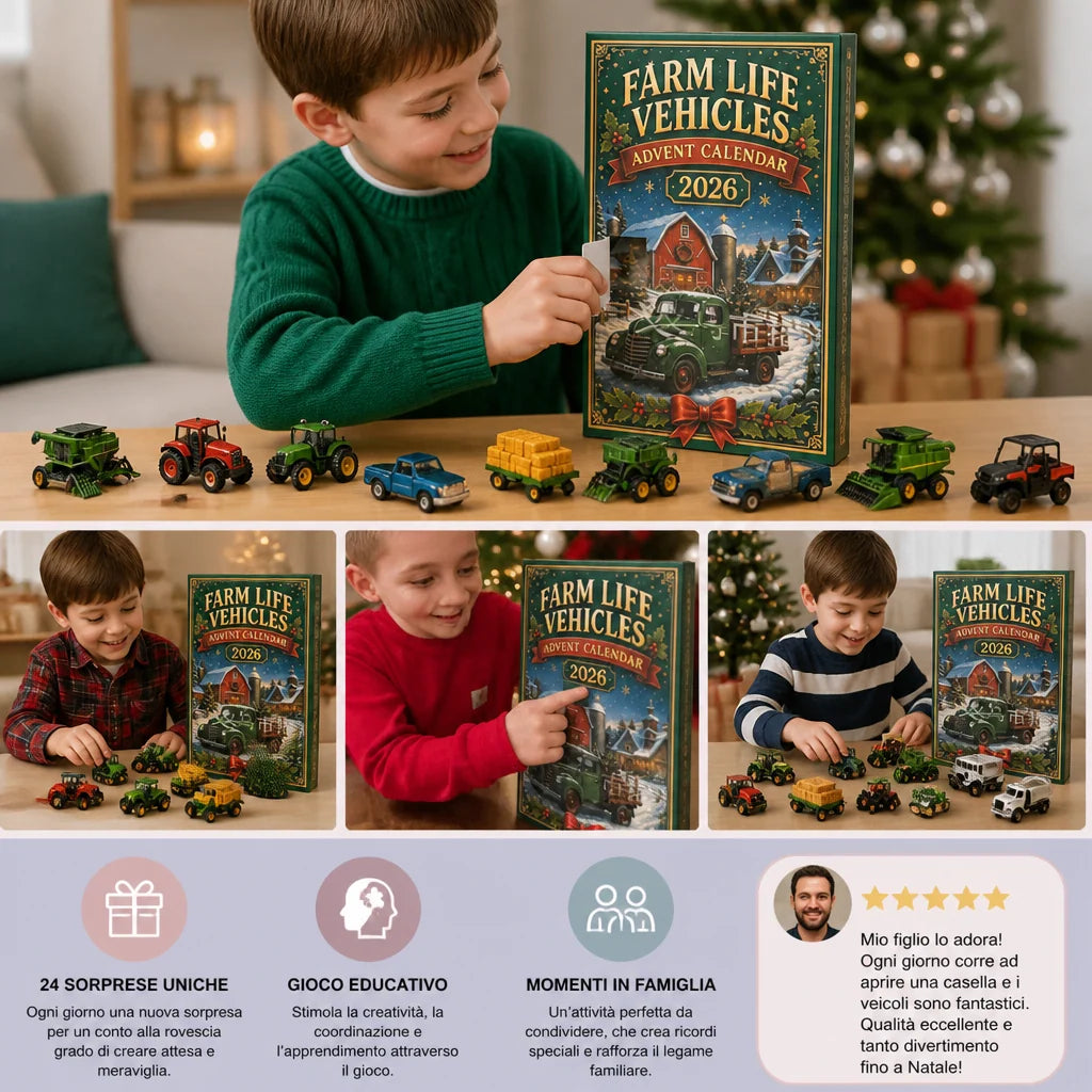 Advent Calendar Farm Vehicles 24-Day Christmas Countdown