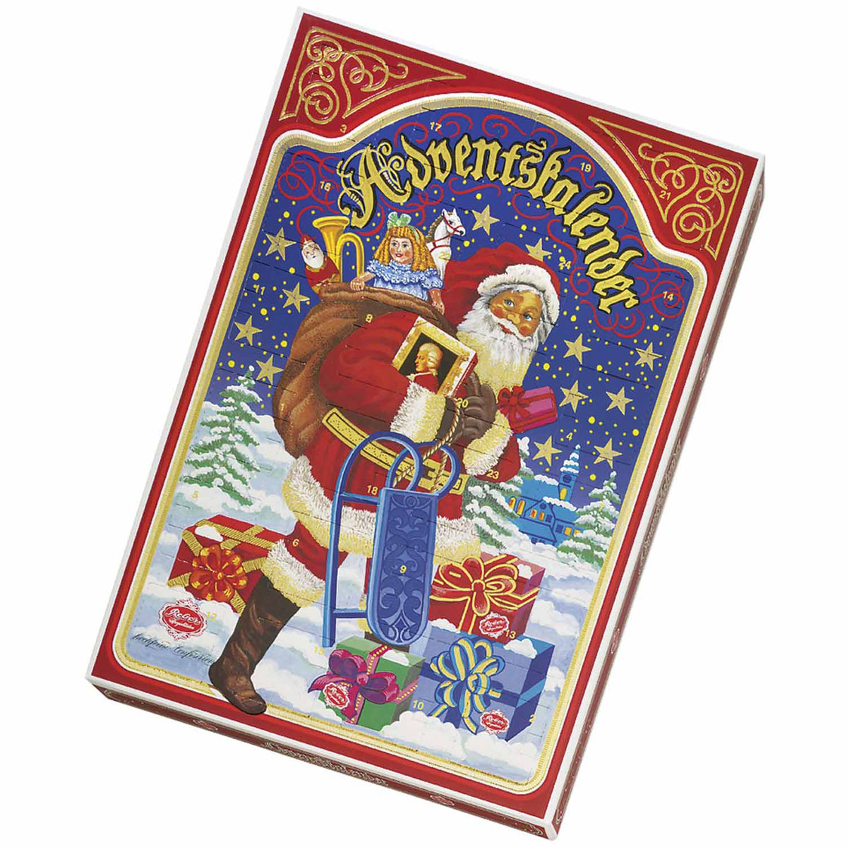 Advent Calendar Filled Chocolates Nostalgic Design 22.9 Oz